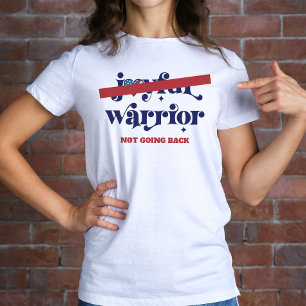 Niet gaan terug Warrior Navy Type USA Vlag Hart T-shirt