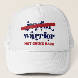 Niet gaan terug Warrior Navy Type USA Vlag Hart Trucker Pet