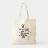Niet-gaming mensen puzzel me meeple fun tote bag (Achterkant)