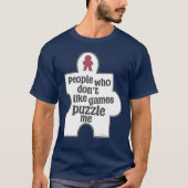 Niet-gaming mensen puzzel me meeple t-shirt (Voorkant)