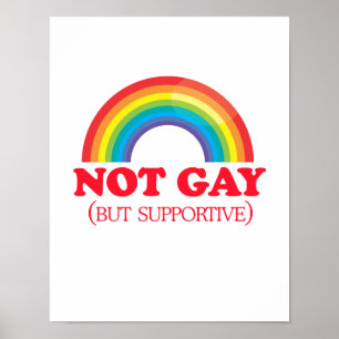 NIET GAY, maar ondersteunend Poster