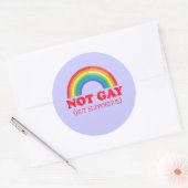 NIET GAY, maar ondersteunend Ronde Sticker (Envelop)