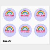 NIET GAY, maar ondersteunend Ronde Sticker (Vel)