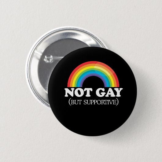NIET GAY RONDE BUTTON 5,7 CM (Voorkant /achterkant)
