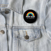 NIET GAY RONDE BUTTON 5,7 CM (In situ)