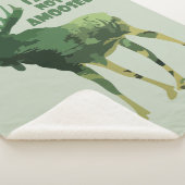 Niet-geamuseerd Camouflage Moose Animal Wildlife Sherpa Deken (3/4)