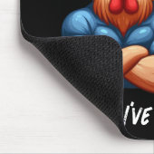 Niet geamuseerde haan en os gevouwen armen Stare Muismat (Hoek)