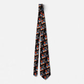 Niet geamuseerde haan en os gevouwen armen Stare Stropdas (Achterkant)