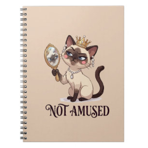 Niet Geamuseerde Koninklijke Siamese Kat Notitieboek