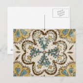 Niet-gebluste batik Square II Briefkaart (Voorkant / Achterkant)