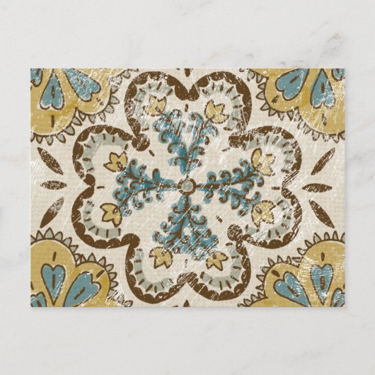 Niet-gebluste batik Square II Briefkaart (Voorkant)