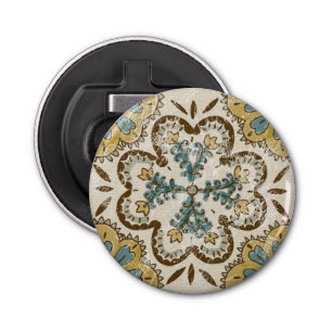 Niet-gebluste batik Square II Button Flesopener