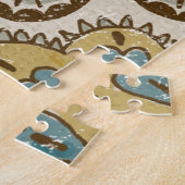 Niet-gebluste batik Square II Legpuzzel (Zijkant)