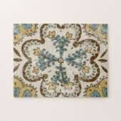 Niet-gebluste batik Square II Legpuzzel (Horizontaal)