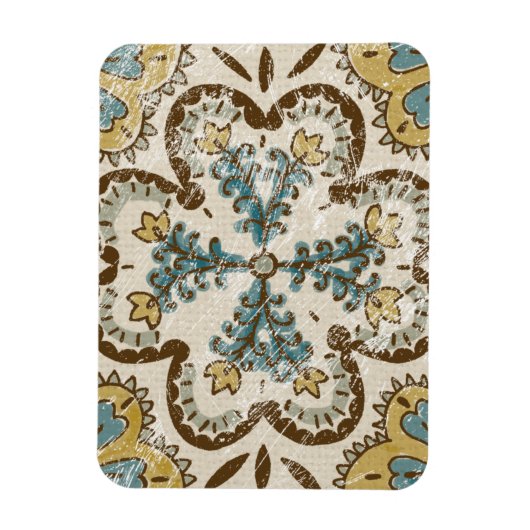 Niet-gebluste batik Square II Magneet (Verticaal)