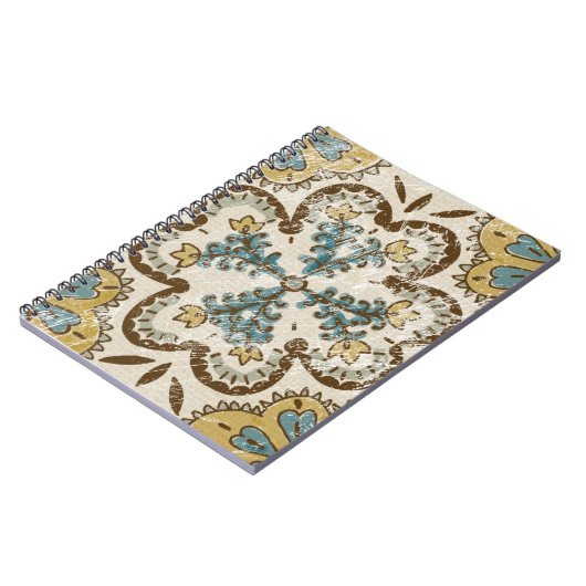 Niet-gebluste batik Square II Notitieboek (Linkerzijde)