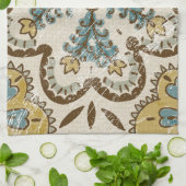 Niet-gebluste batik Square II Theedoek (Gevouwen)