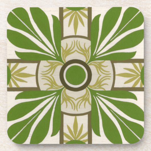 Niet-gebluste palmmotif I Drankjes Onderzetter (Voorkant)