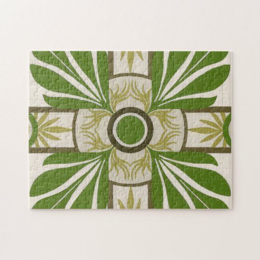 Niet-gebluste palmmotif I Legpuzzel (Horizontaal)