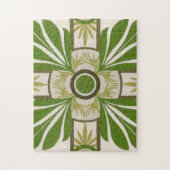 Niet-gebluste palmmotif I Legpuzzel (Verticaal)