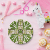 Niet-gebluste palmmotif I Papieren Bordje (Feest)