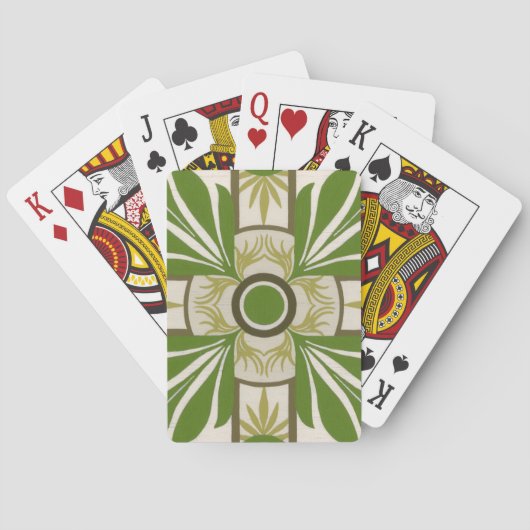 Niet-gebluste palmmotif I Pokerkaarten (Achterkant)