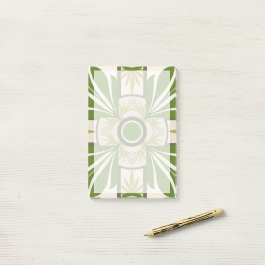 Niet-gebluste palmmotif I Post-it® Notes (Op bureau)