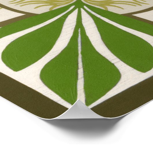 Niet-gebluste palmmotif I Poster (Hoek)