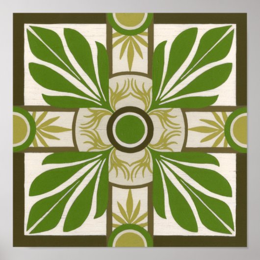 Niet-gebluste palmmotif I Poster (Voorkant)