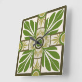 Niet-gebluste palmmotif I Vierkante Klok (Hoek)