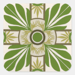 Niet-gebluste palmmotif I Vierkante Sticker