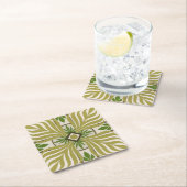 Niet-geborduurde palmmotif II Kartonnen Onderzetters (Insitu)