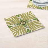 Niet-geborduurde palmmotif II Kartonnen Onderzetters (Schuin)