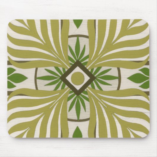 Niet-geborduurde palmmotif II Muismat (Voorkant)