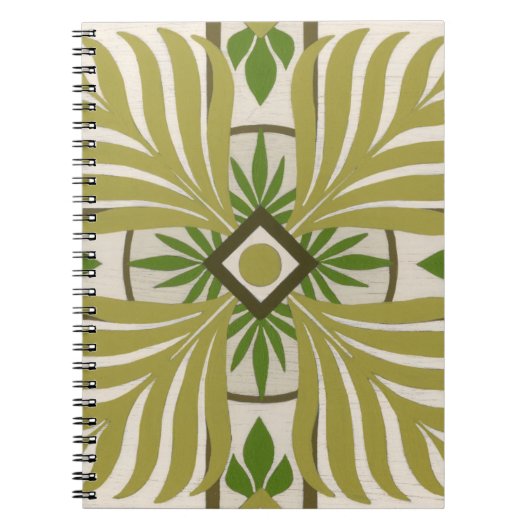 Niet-geborduurde palmmotif II Notitieboek (Voorkant)