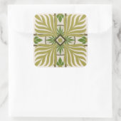 Niet-geborduurde palmmotif II Vierkante Sticker (Tas)