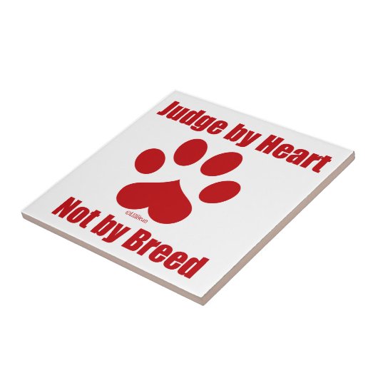 Niet-gebroken hart tegeltje (Zijkant)