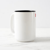 Niet-gebroken hart tweekleurige koffiemok (Voorkant links)