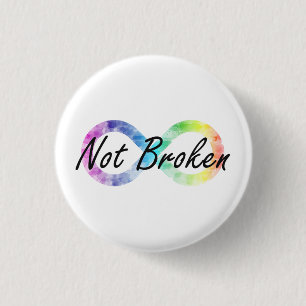 Niet gebroken ronde button 3,2 cm