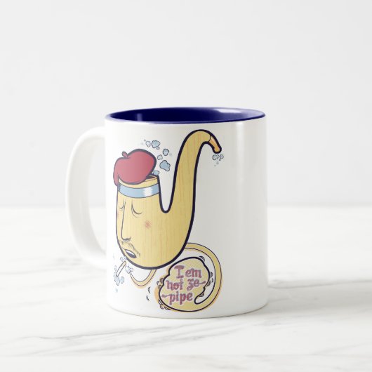 Niet gebruiken Pipe Tweekleurige Koffiemok (Voorkant links)