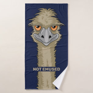 Niet gebruikt Funny Emu Pun Bad Handdoek