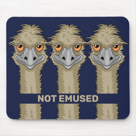 Niet gebruikt Funny Emu Pun Muismat (Voorkant)