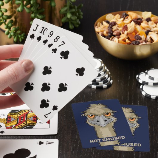 Niet gebruikt Funny Emu Pun Pokerkaarten (Insitu)