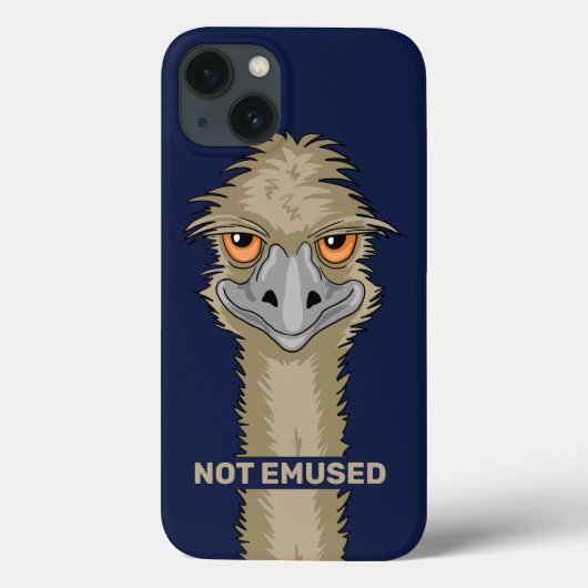 Niet gebruikt voor Funny Emu Pun Indigo Blue Case-Mate iPhone Case (Achterkant)