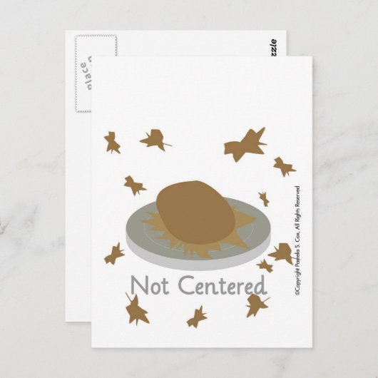 Niet gecentreerd briefkaart (Voorkant / Achterkant)