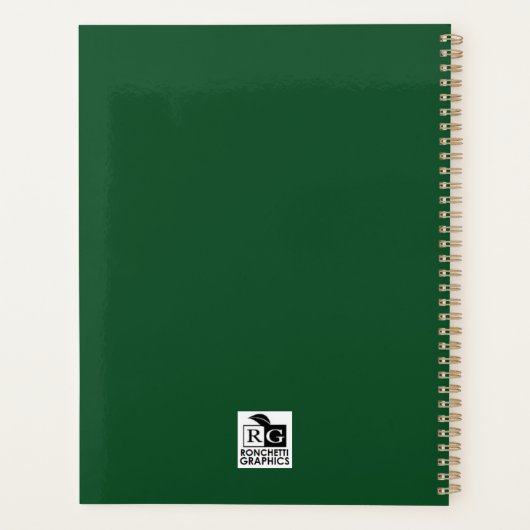 Niet gedateerd maandelijks hertenplanner boek planner (Achterkant)