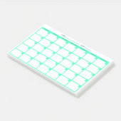 Niet-gedateerd Sticky Note Calendar - Mint (Schuin)
