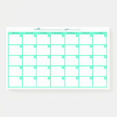 Niet-gedateerd Sticky Note Calendar - Mint (Voorkant)