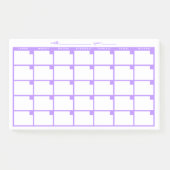 Niet-gedateerd Sticky Note Calendar - Paars (Voorkant)
