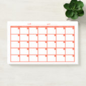 Niet-gedateerd Sticky Note Calendar - Salmon (Kantoor)